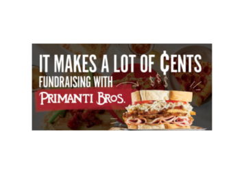 Primanti Bros fundraiser April 24th from 11 am to 11 pm